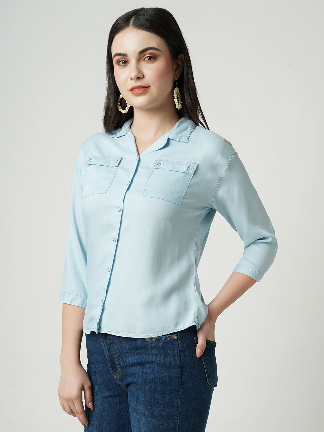 Women Light Blue Shirt