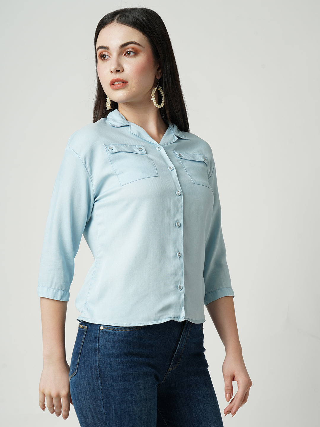 Women Light Blue Shirt