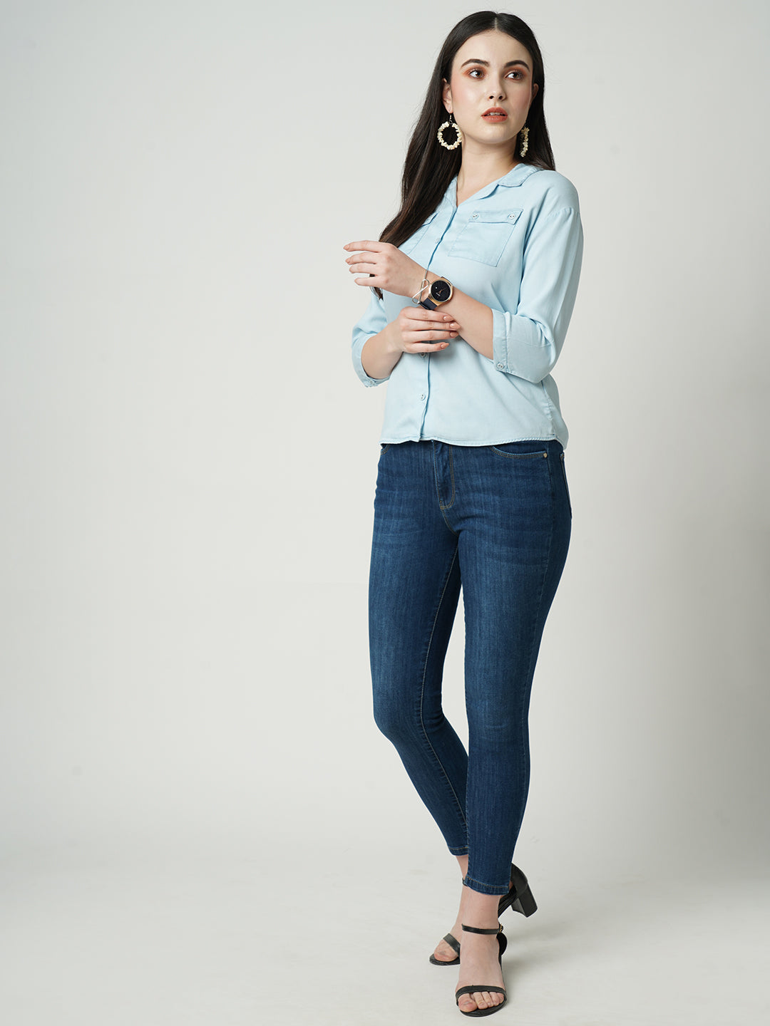 Women Light Blue Shirt