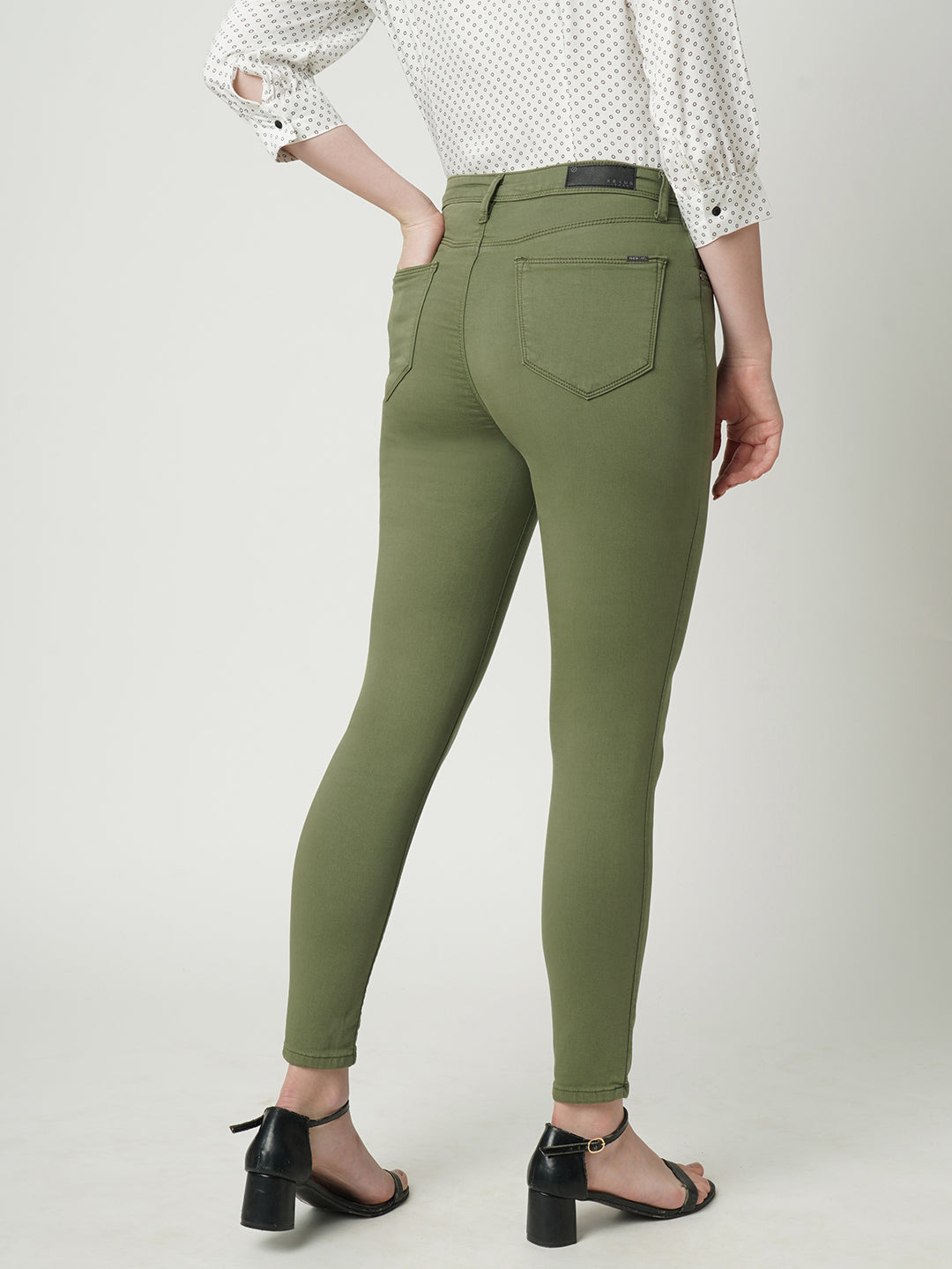 Women Olive Super High-Rise Super Skinny Jeans