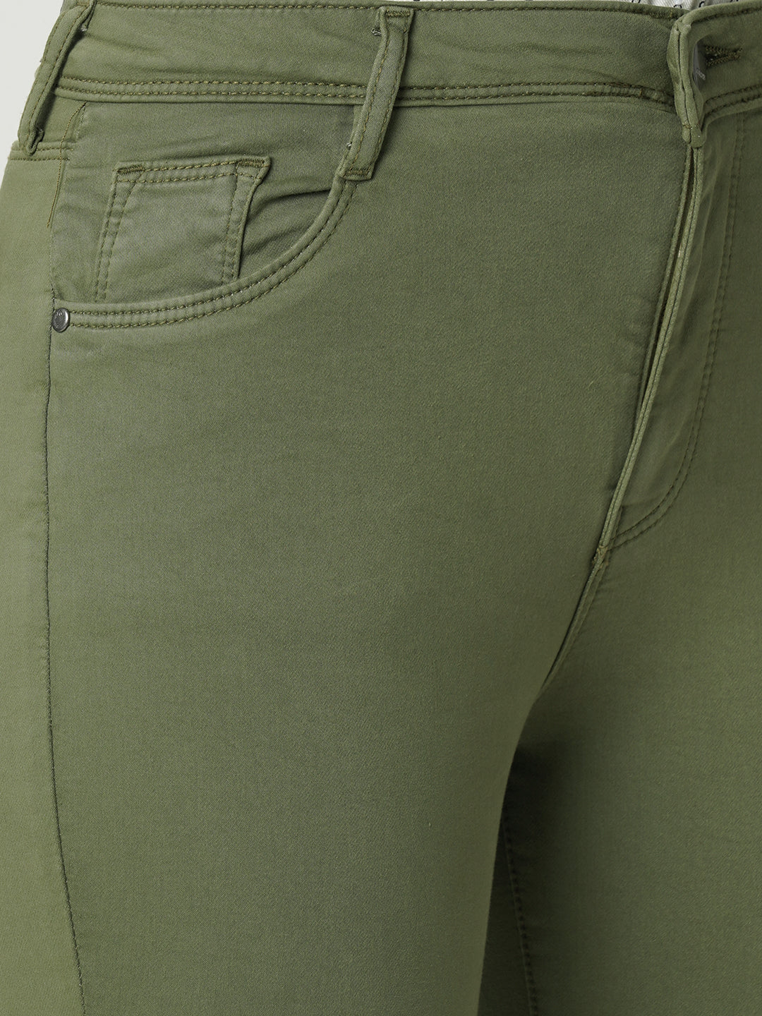 Women Olive Super High-Rise Super Skinny Jeans