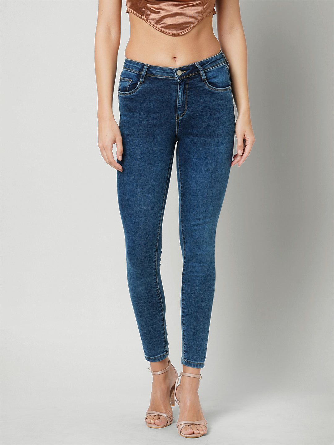 Women Mid-Rise Skinny Jeans