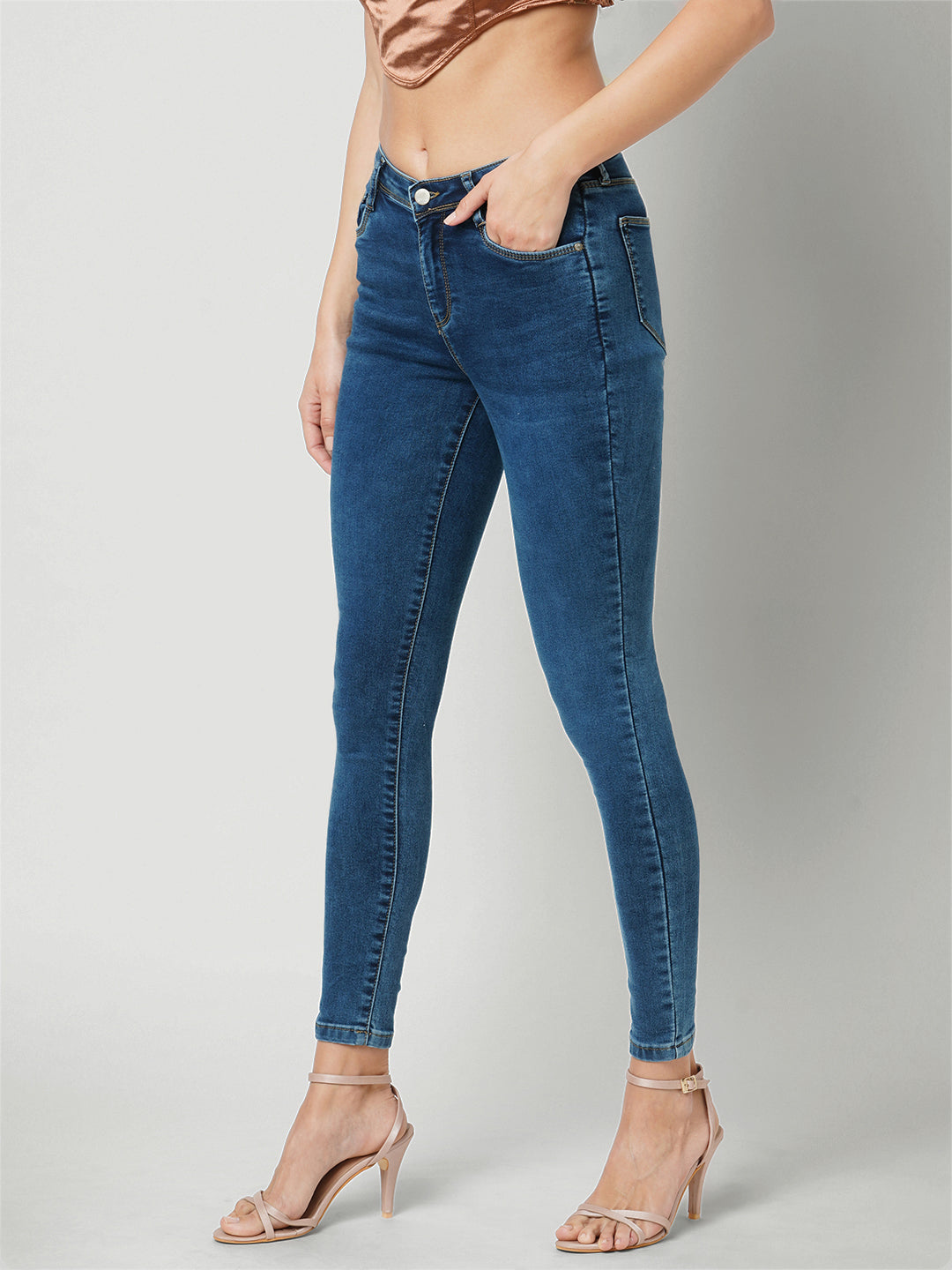 Women Mid-Rise Skinny Jeans