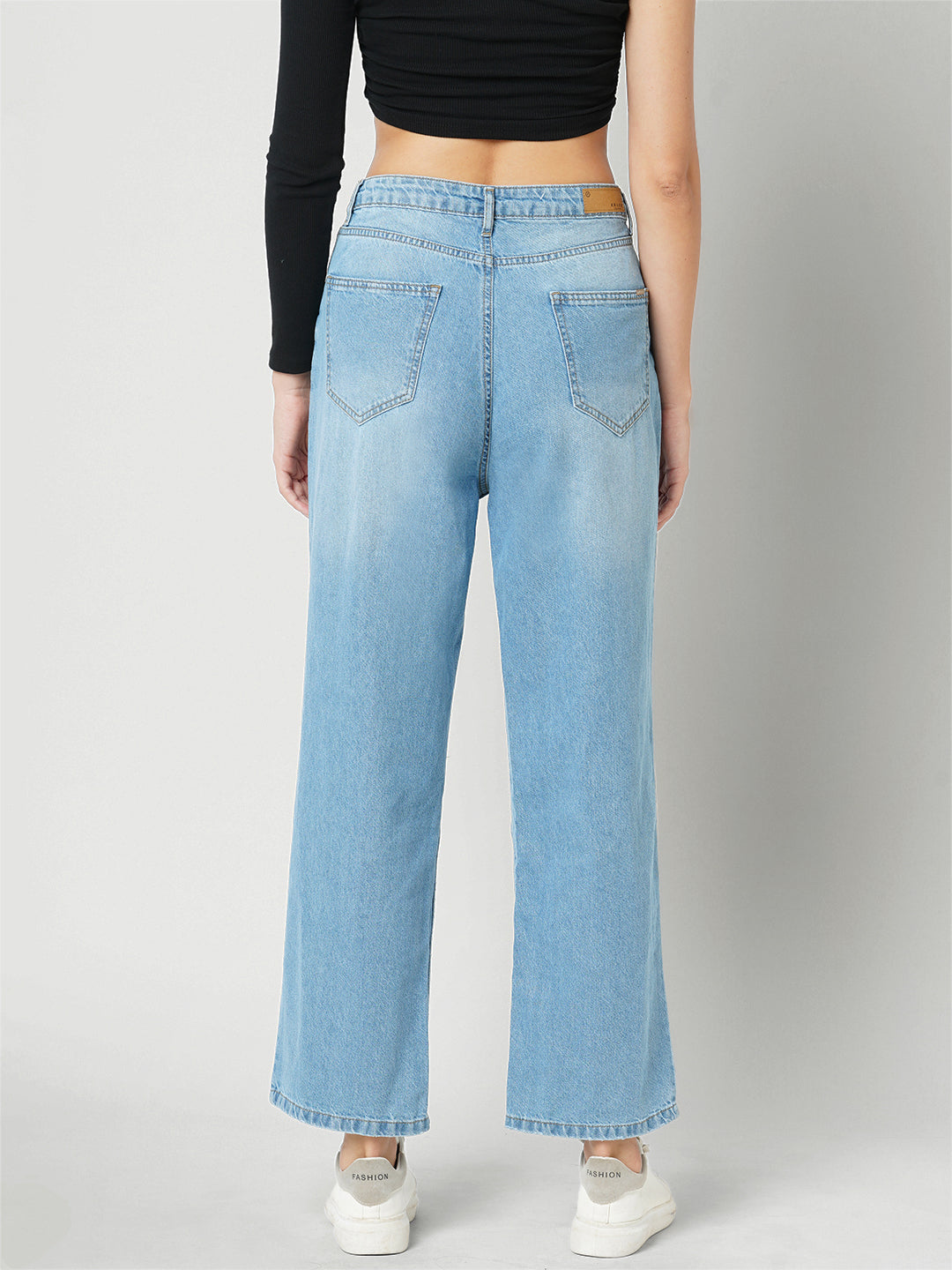 Women High-Rise Loose Straight Jeans