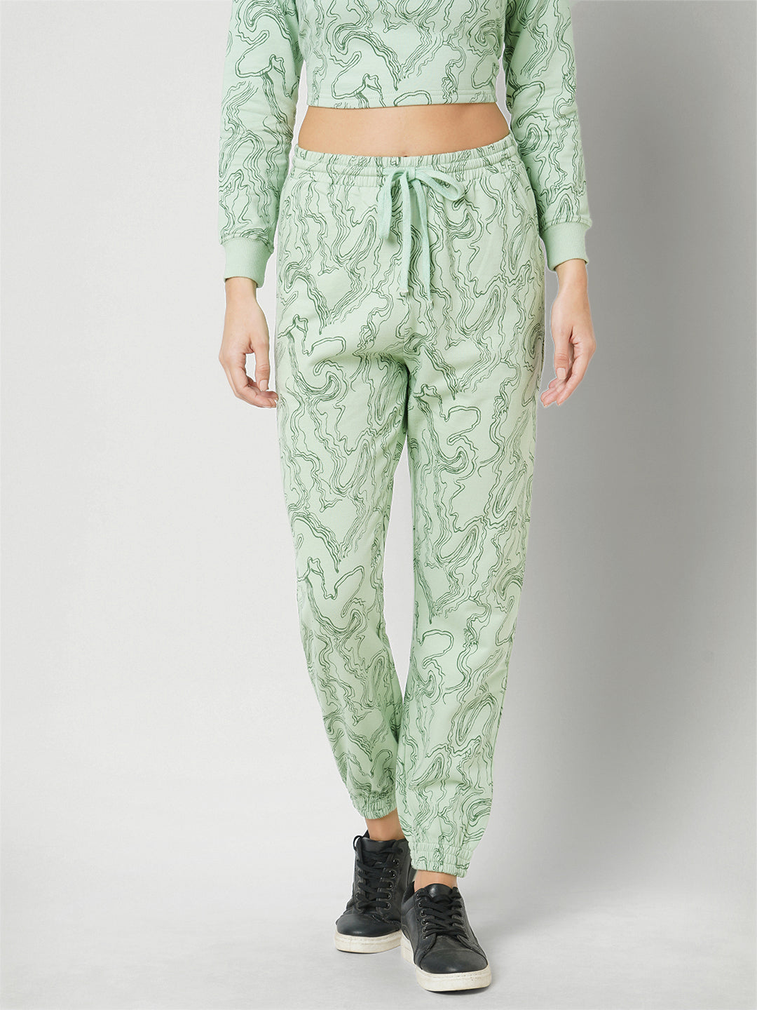 Women Olive High-Rise Comfort Fit Joggers