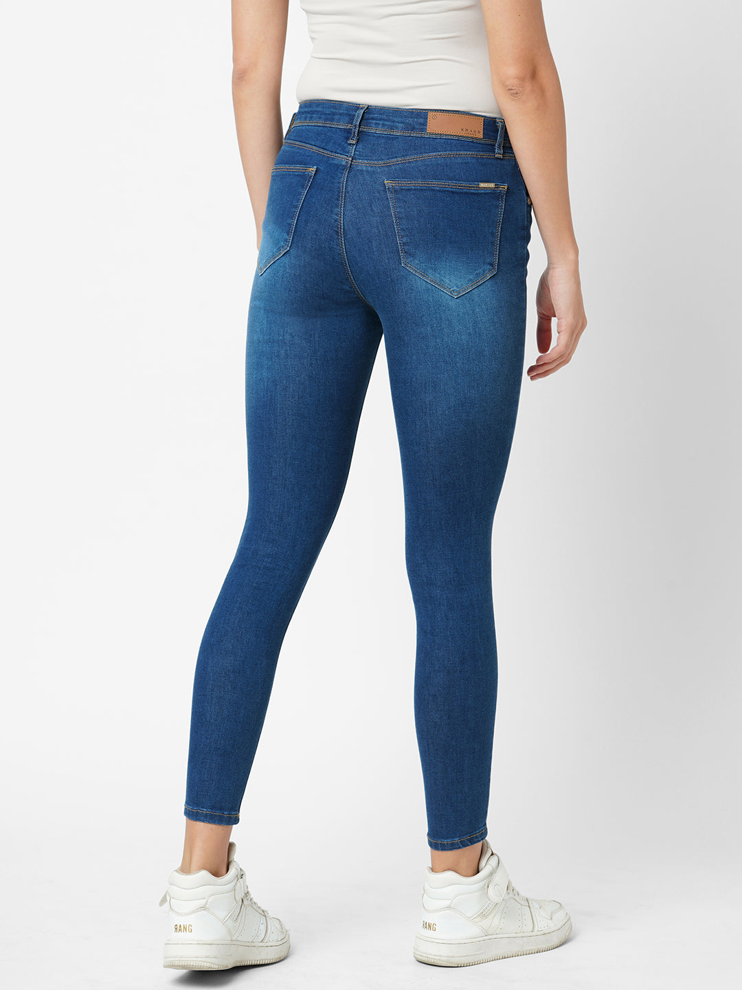 Women Dark Blue High-Rise Skinny Jeans