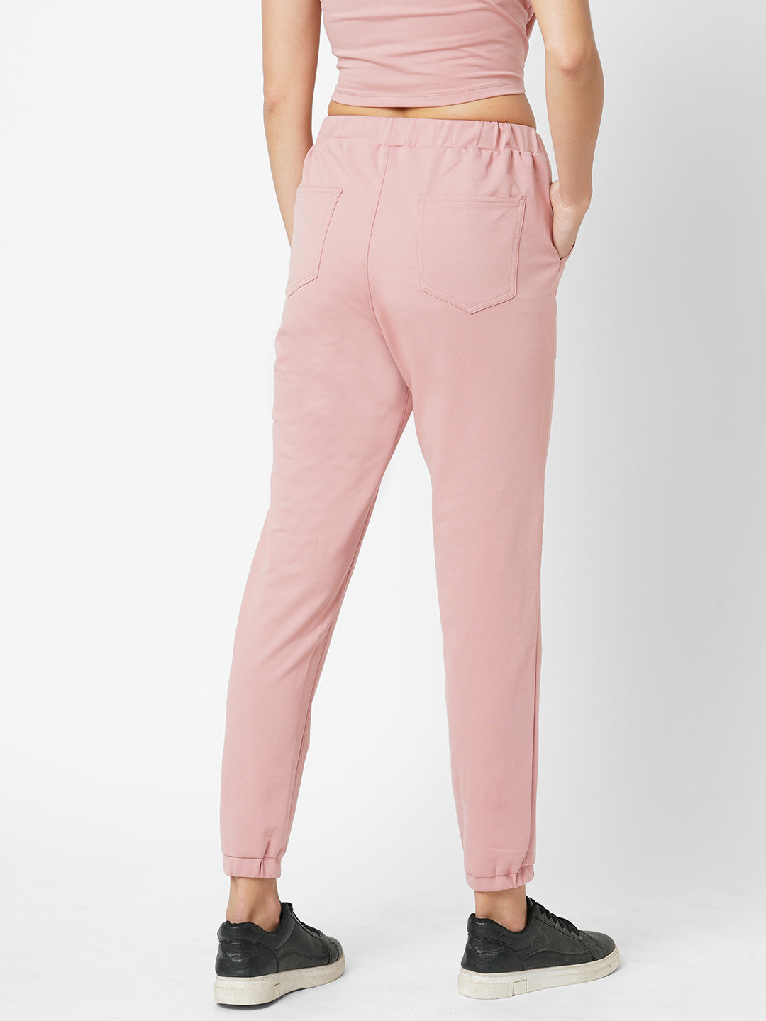 Women High-Rise Denim Athleisure Joggers