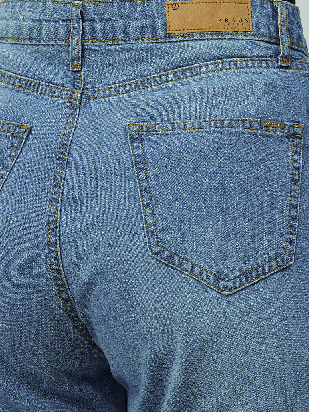 Women Blue High-Rise Loose Straight Jeans