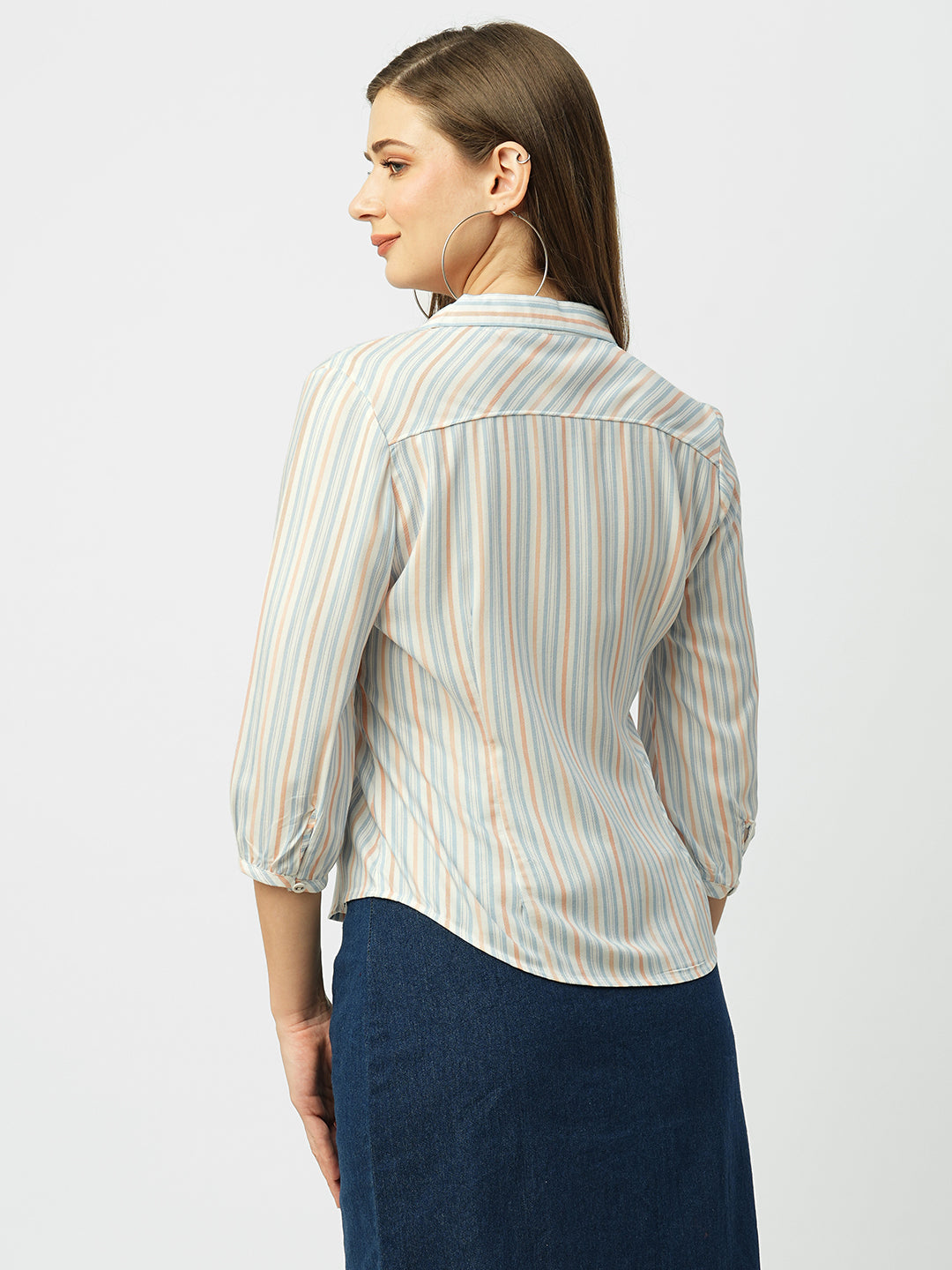 Women Multi Striped Slim Shirt