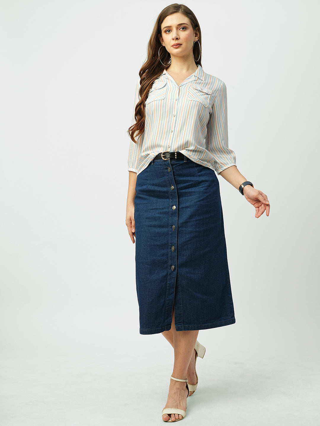 Women Multi Striped Slim Shirt
