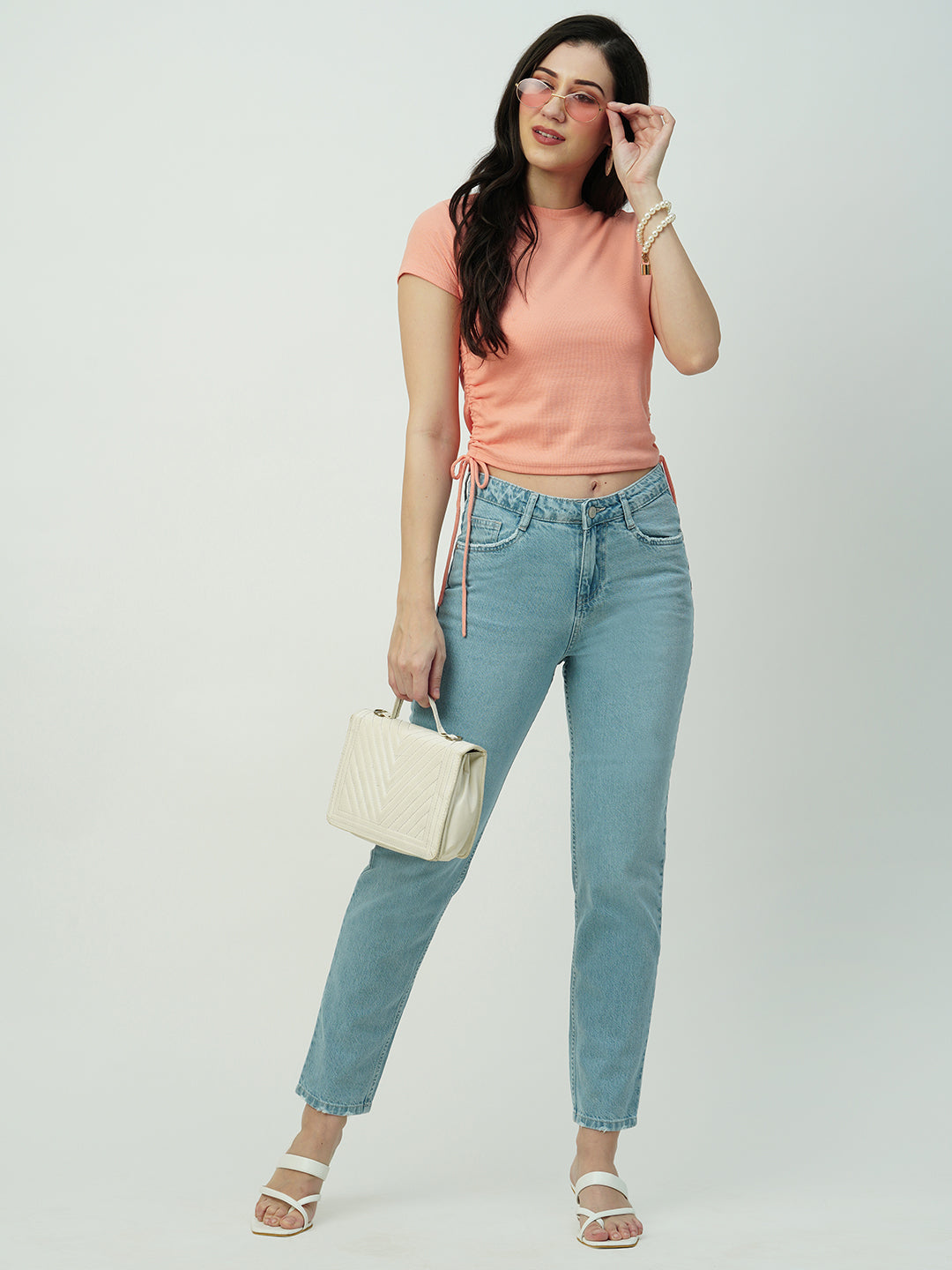 Women Papaya Smoothie Crop T-Shirt
