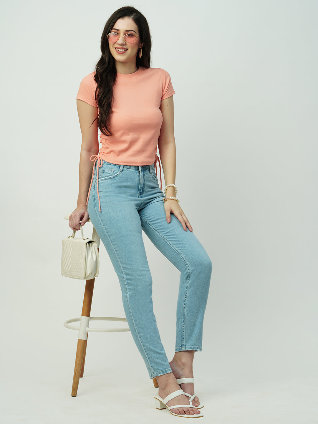 Women Papaya Smoothie Crop T-Shirt