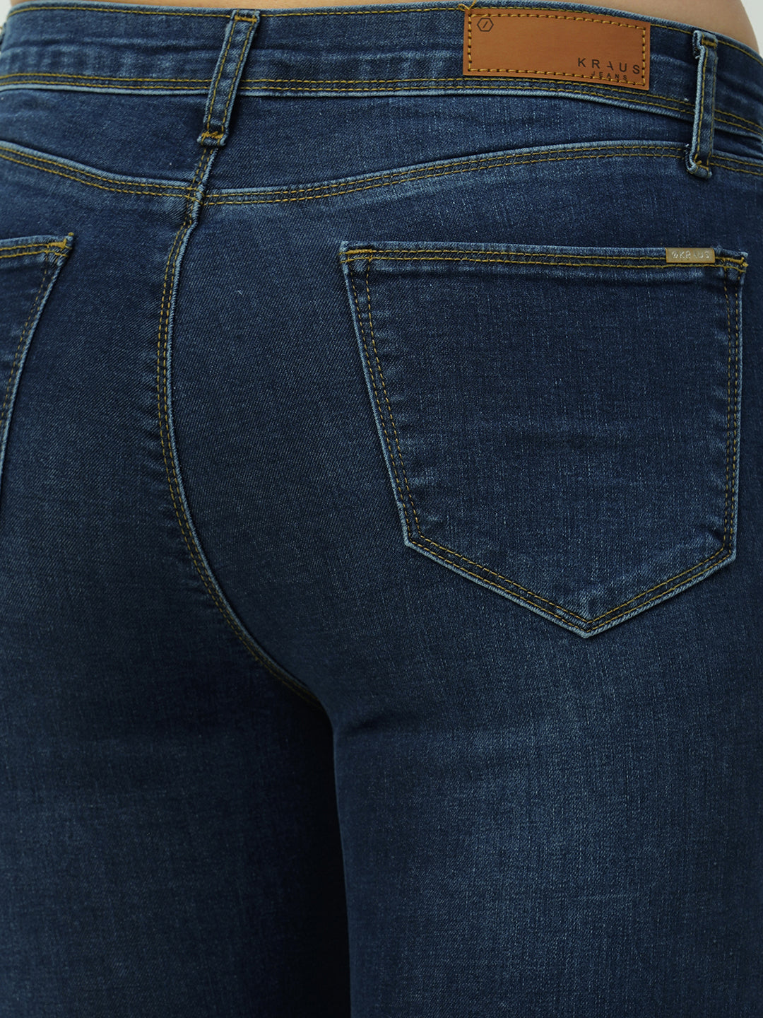 Women Dark Blue High-Rise Skinny Jeans