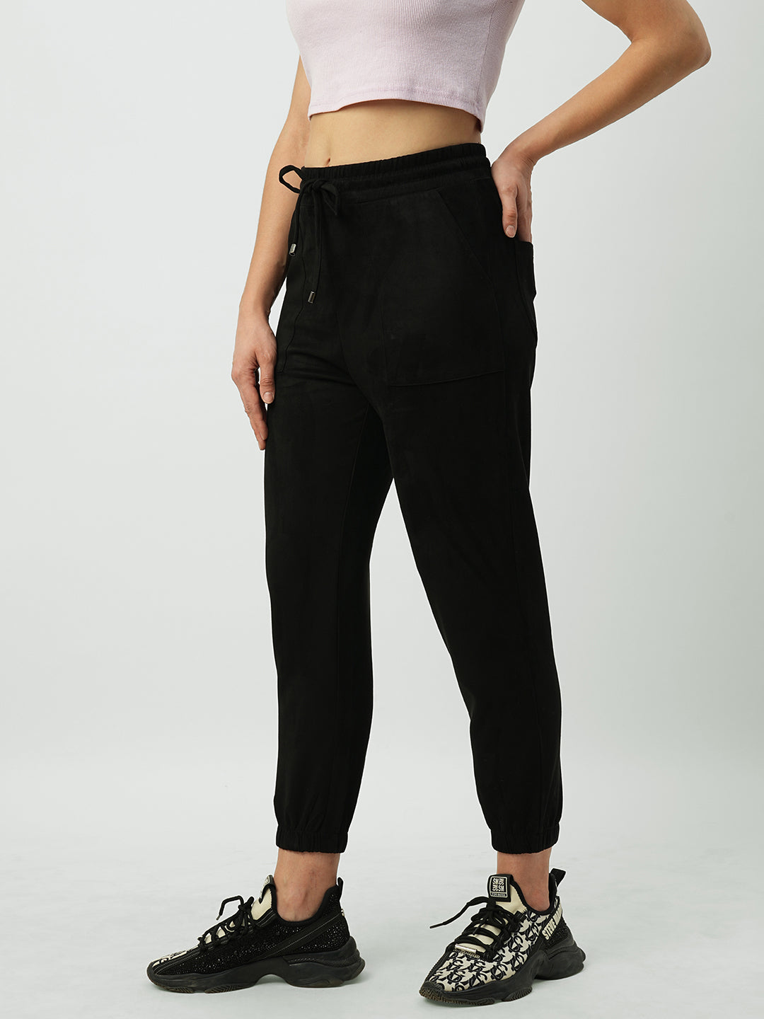 Black High-Rise Joggers