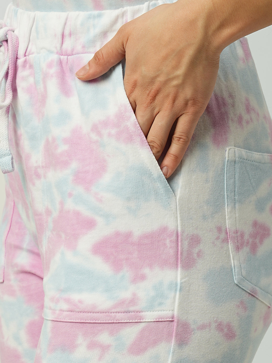 Women Multicolor Tie & Dye High-Rise Joggers