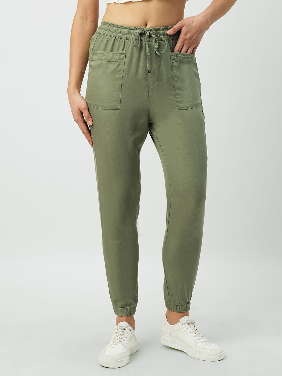 Women Loose Fit High-Rise Joggers