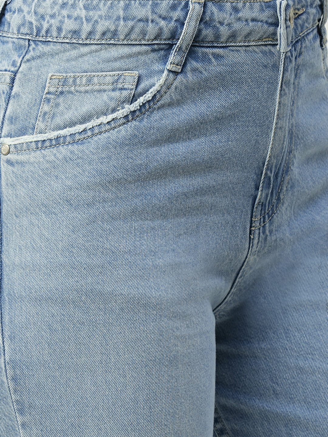 Light Blue Mid-Rise Mom Fit Jeans