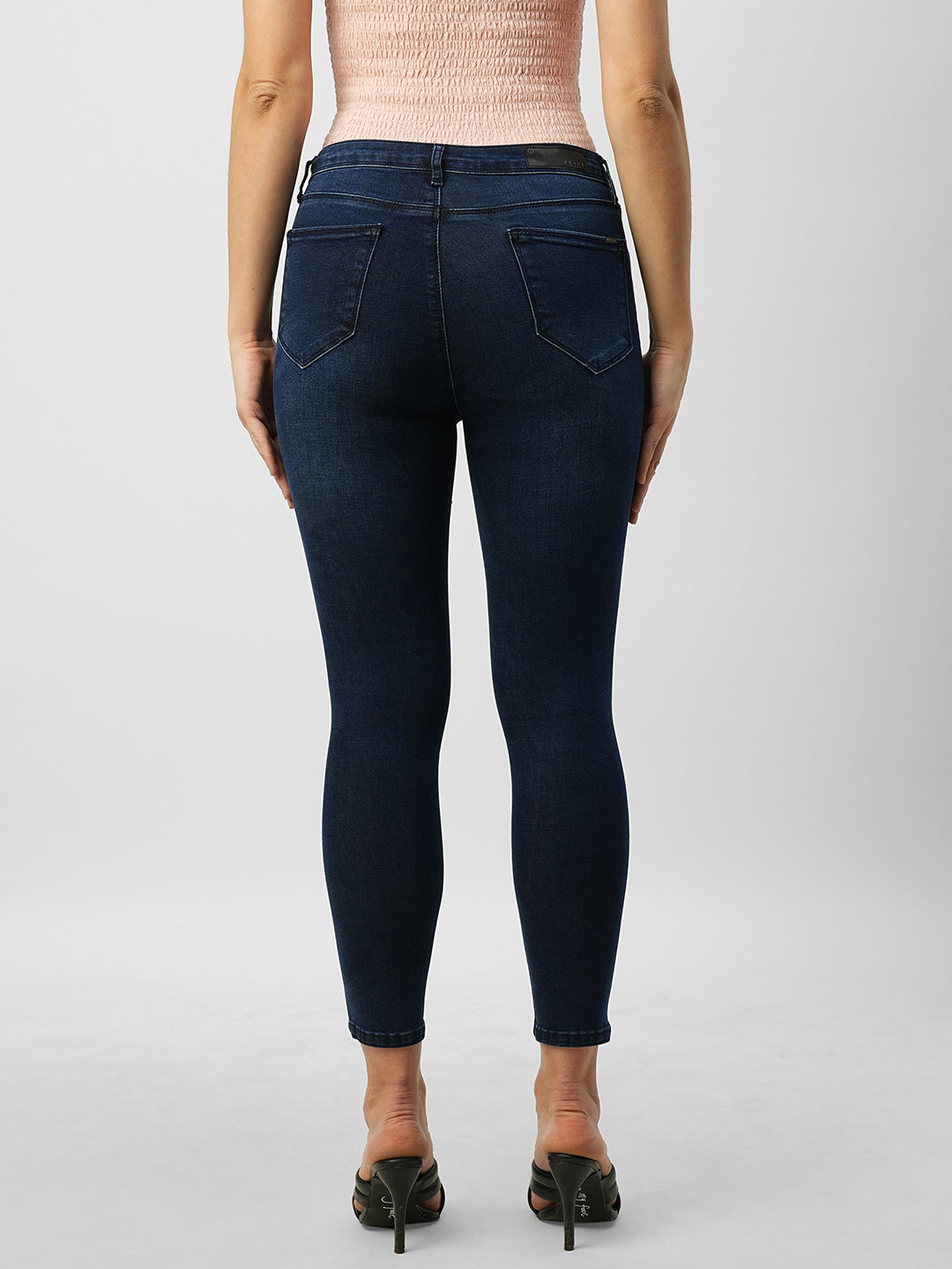 Women Dark Blue High-Rise Slimming Skinny Jeans