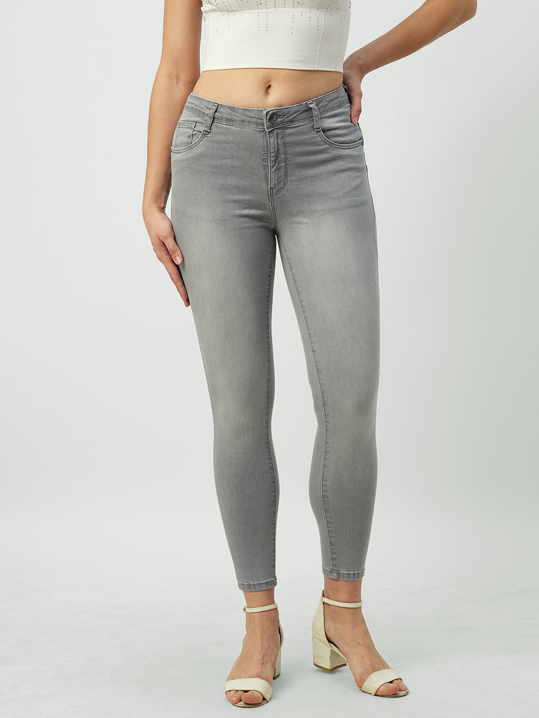 Women Grey Sculpt Fit Jeans