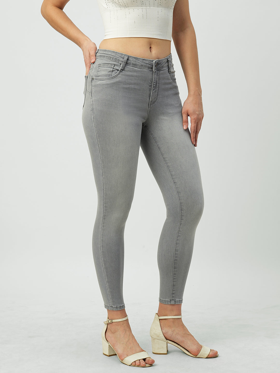 Women Grey Sculpt Fit Jeans