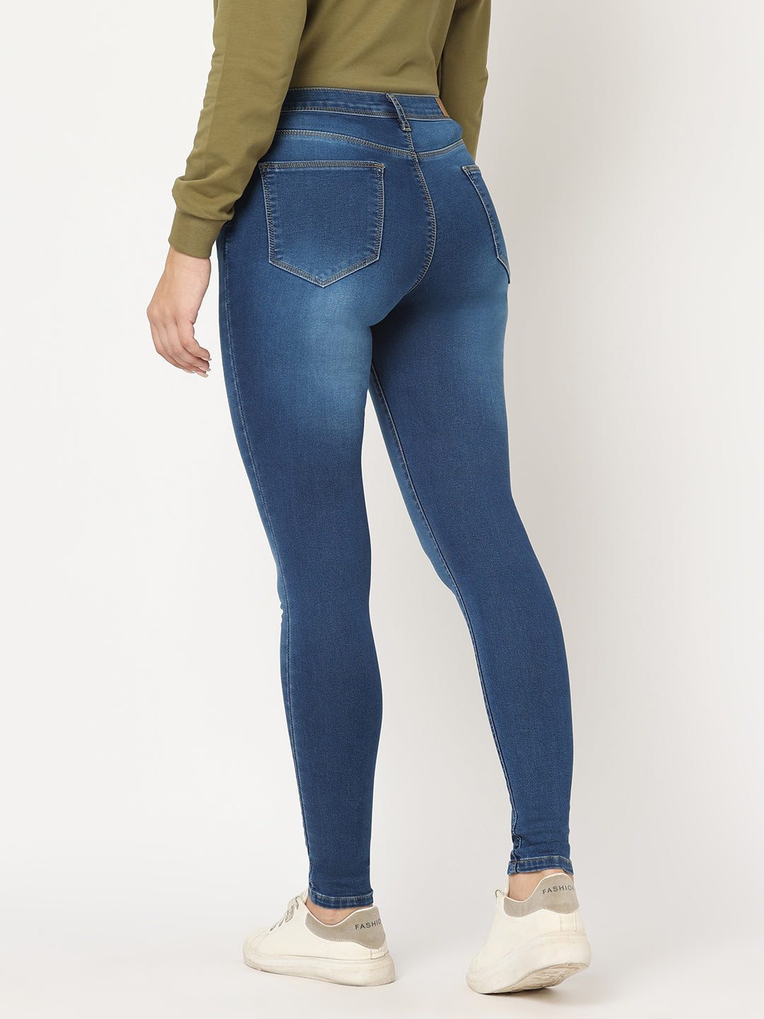 Women Blue High-Rise Skinny Jeans
