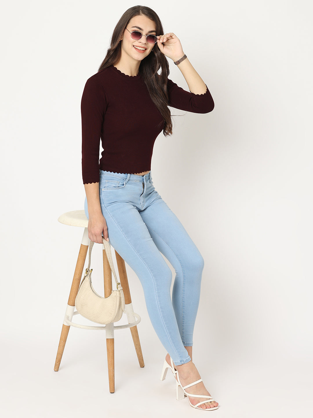 Women High-Rise Skinny Ankle Length Jeans
