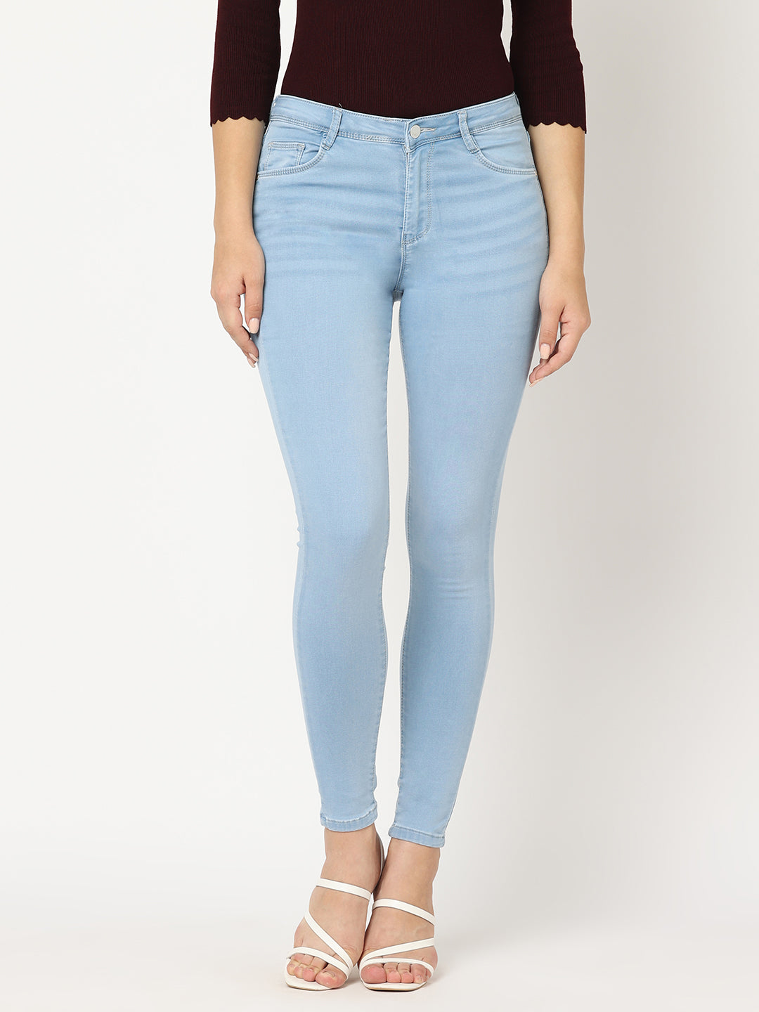 Women High-Rise Skinny Ankle Length Jeans