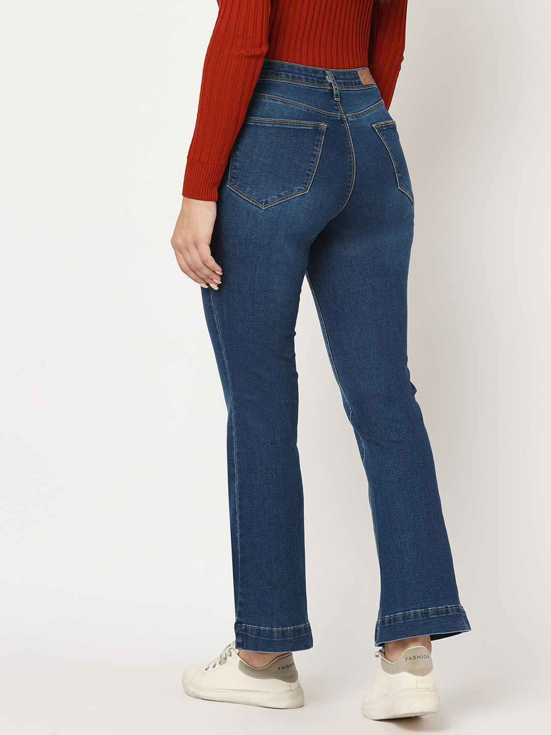 Women Blue High-Rise Flare Jeans