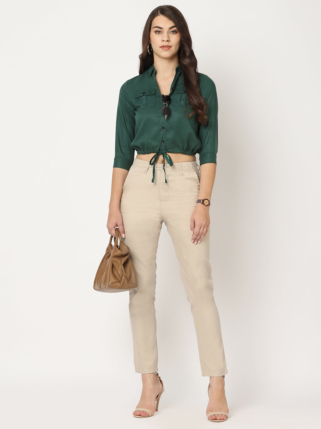 Women Oatmilk Mid-Rise Trouser
