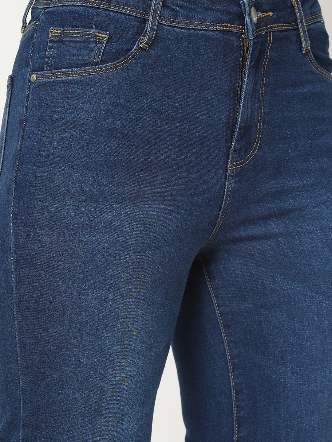 Women Blue High-Rise Wide Leg Jeans