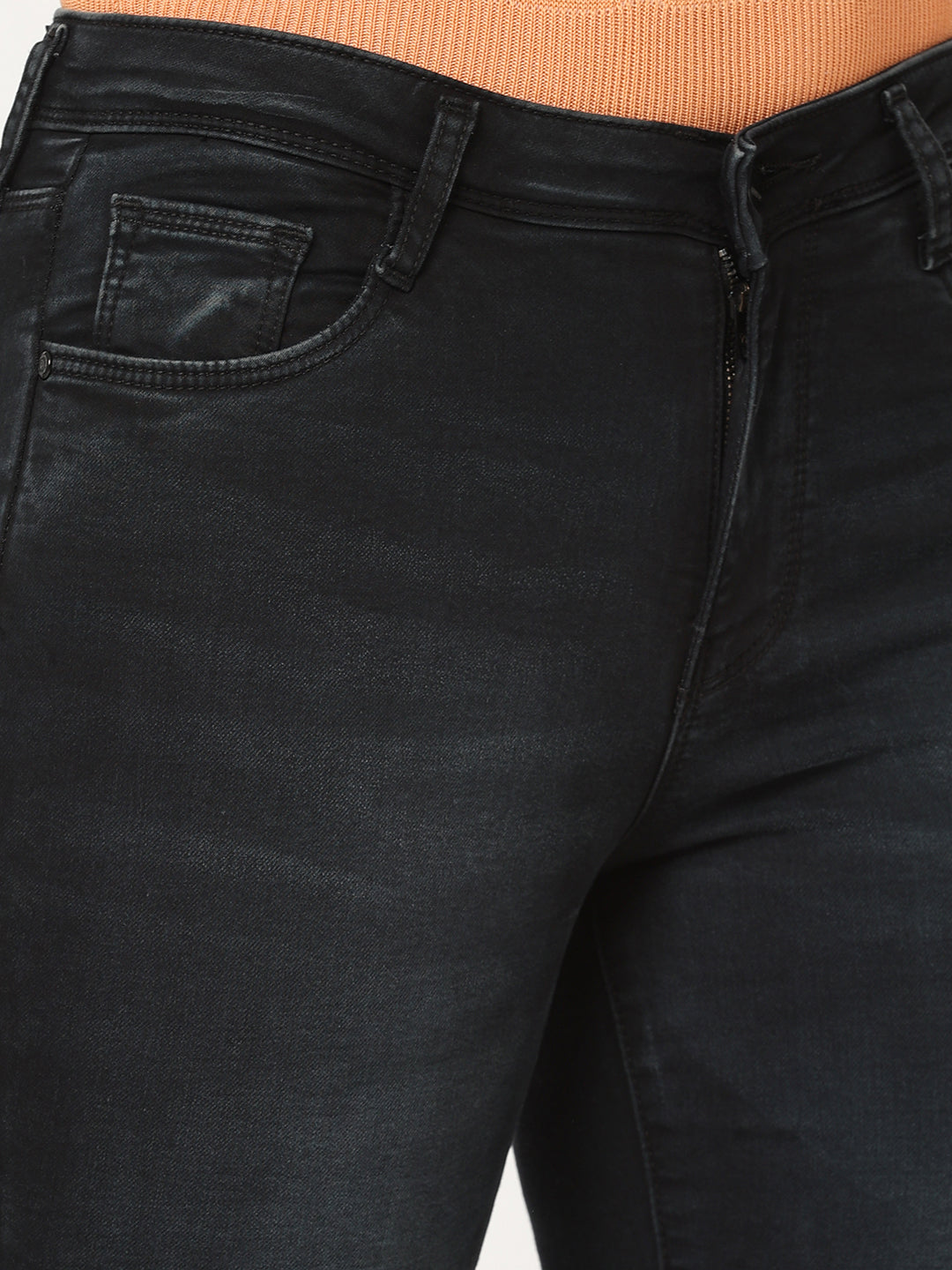 Women Carbon Black High-Rise Skinny Jeans