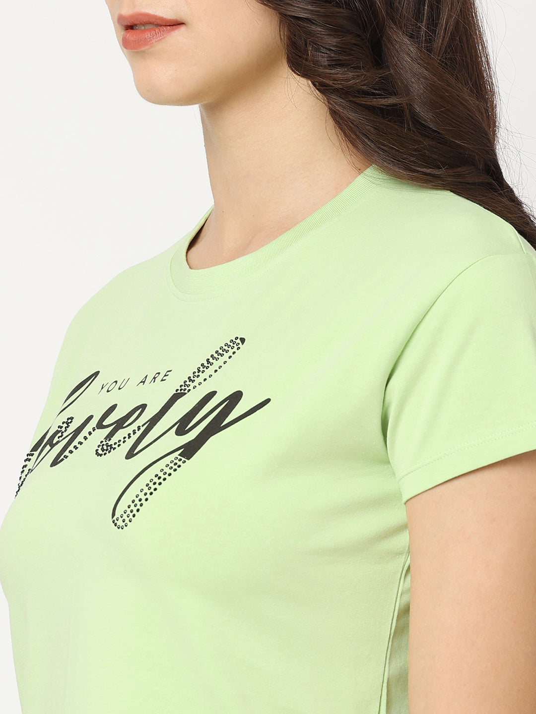 Women Leafy Crop T-Shirt