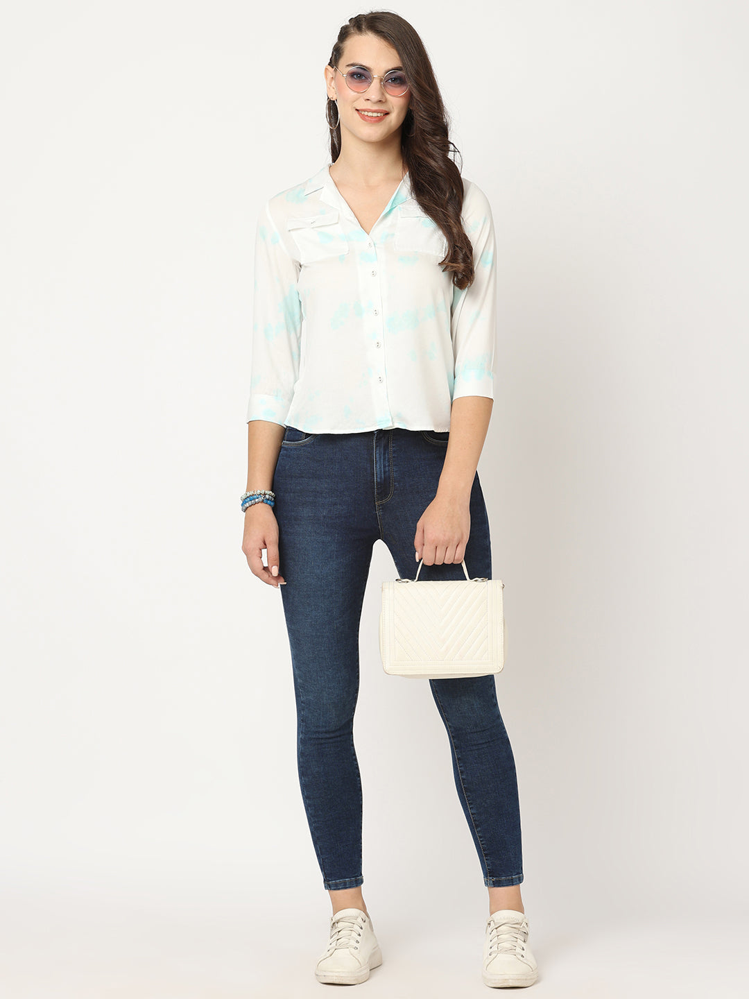 Women Blue Sky High-Rise Skinny Fit Jeans