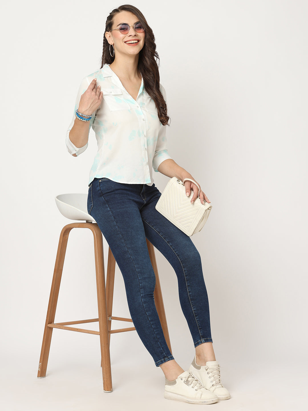 Women Blue Sky High-Rise Skinny Fit Jeans
