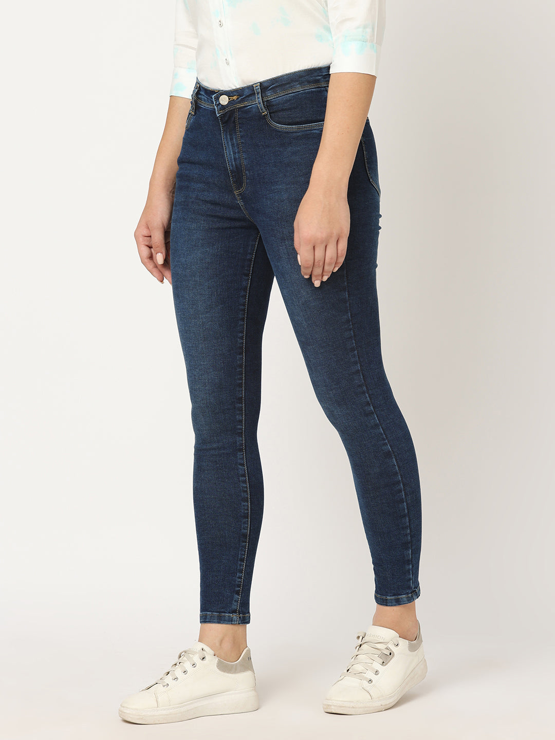 Women Blue Sky High-Rise Skinny Fit Jeans