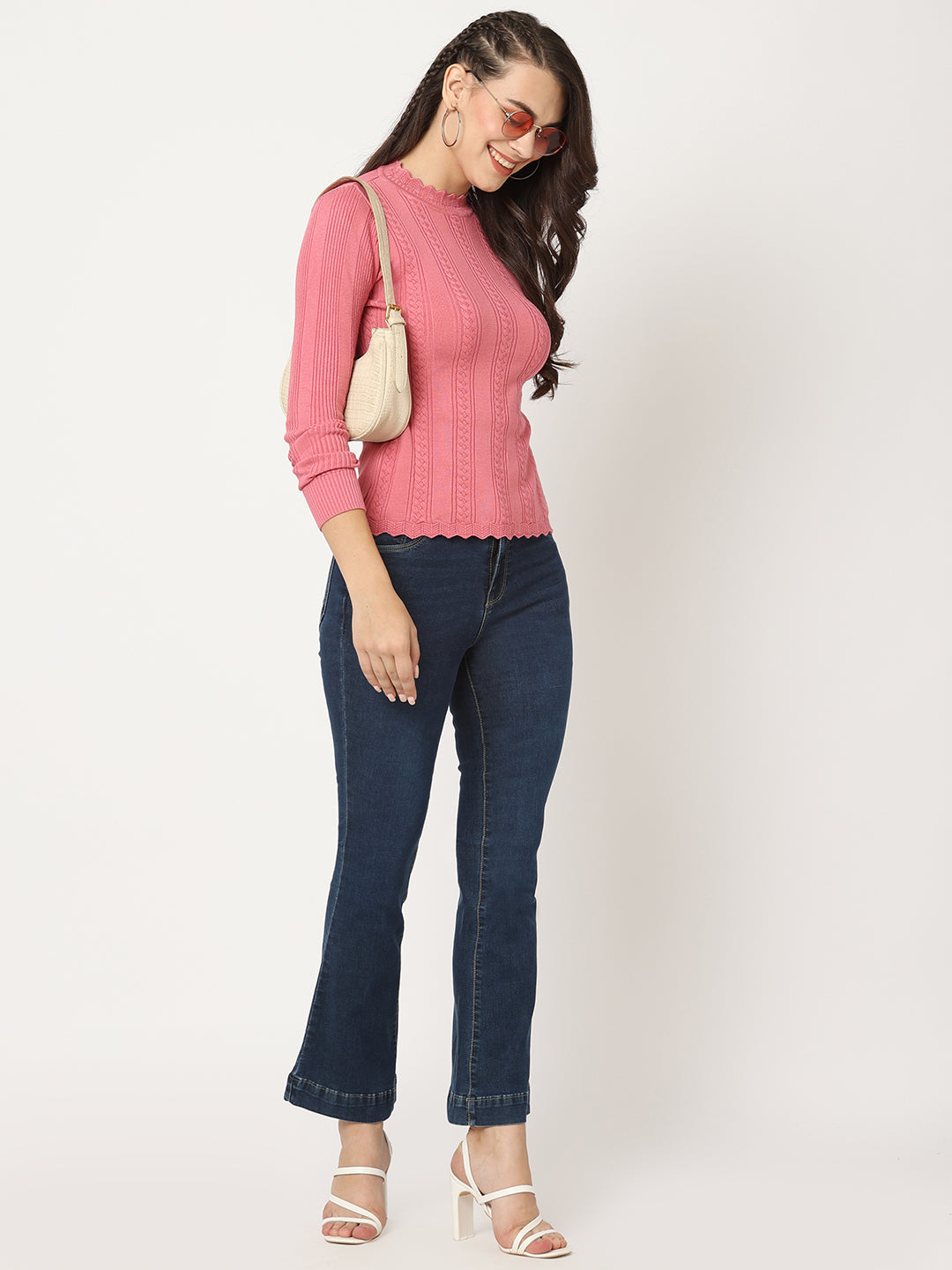 Women Blue High-Rise Flare Jeans