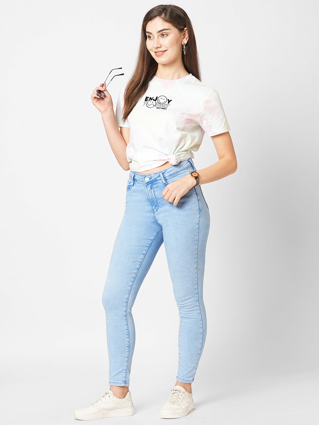 Women Bruno Blue High-Rise Skinny Jeans