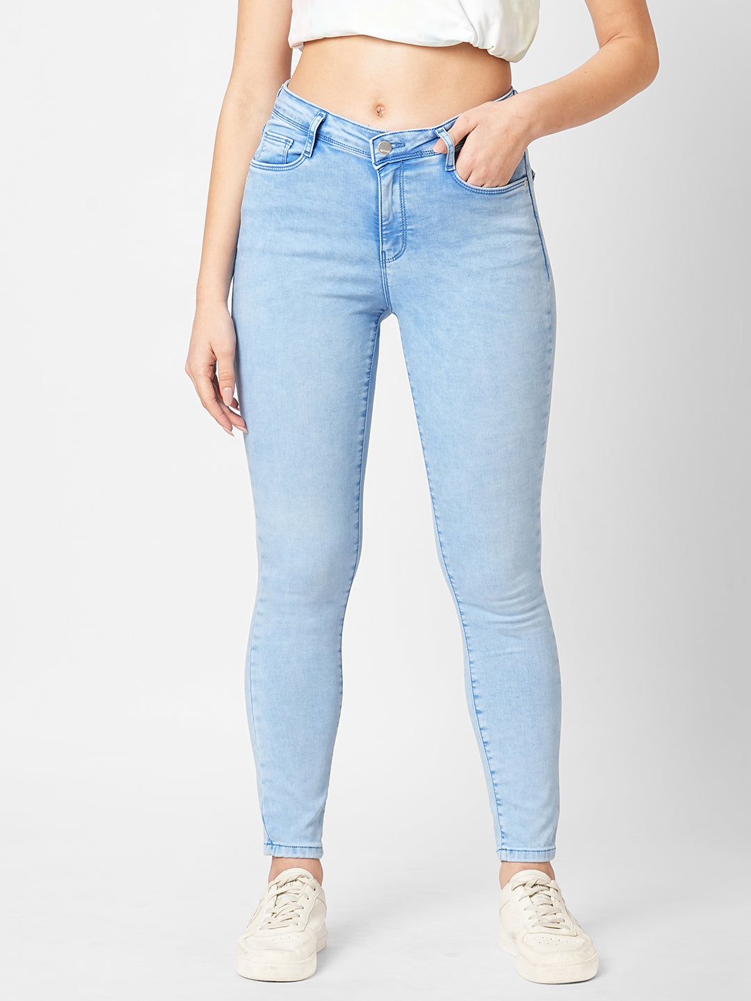 Women Bruno Blue High-Rise Skinny Jeans