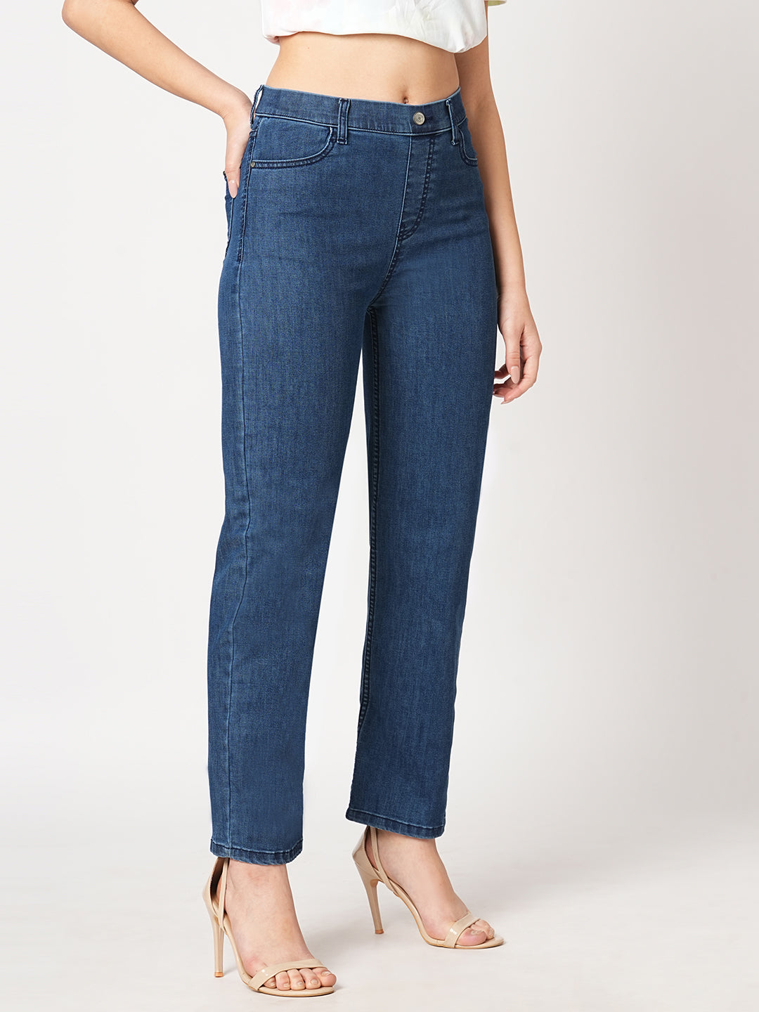 Women High-Rise Straight Treggings