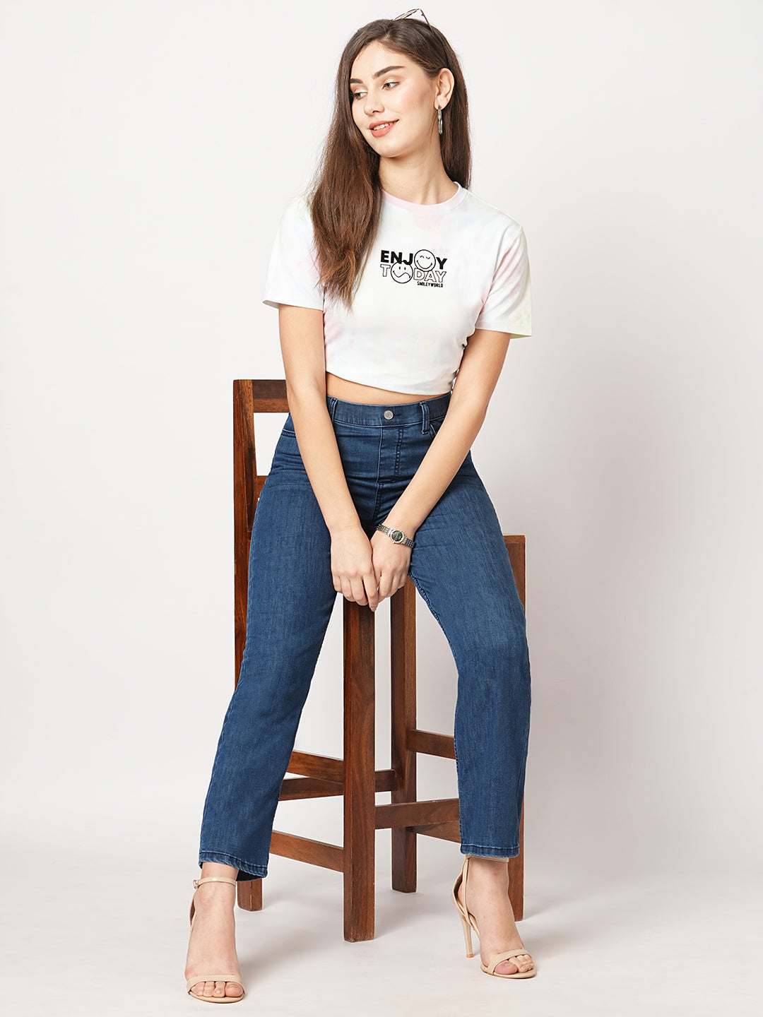 Women High-Rise Straight Treggings