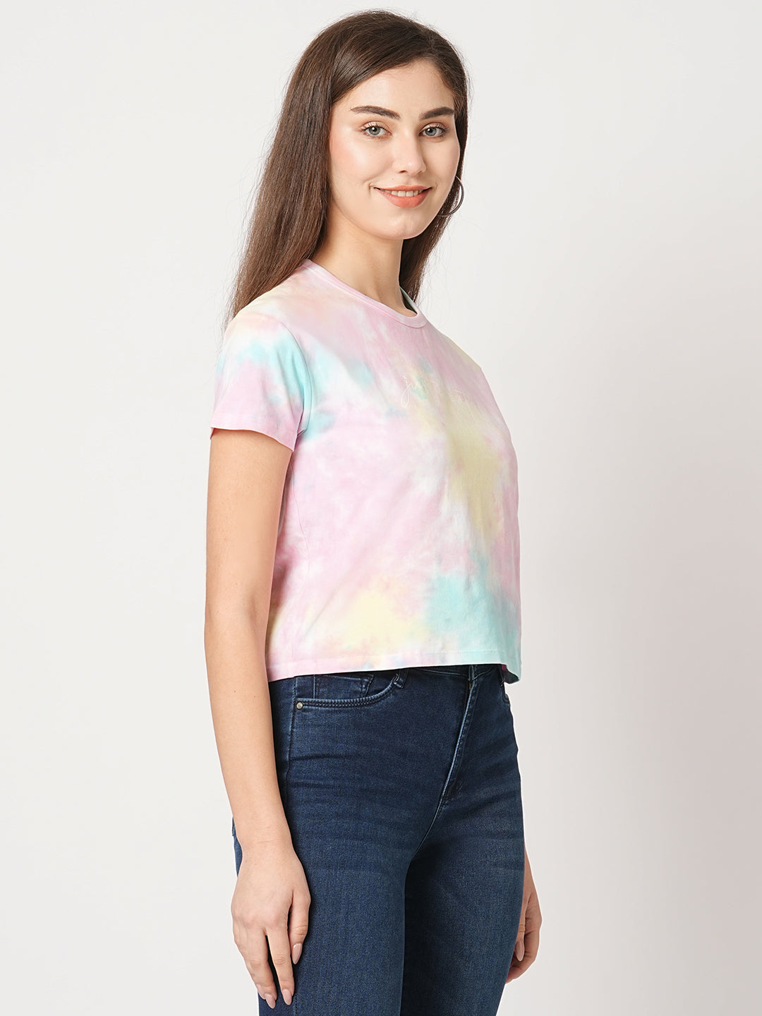 Women Multi Tie & Dye Graphic Slim Tees