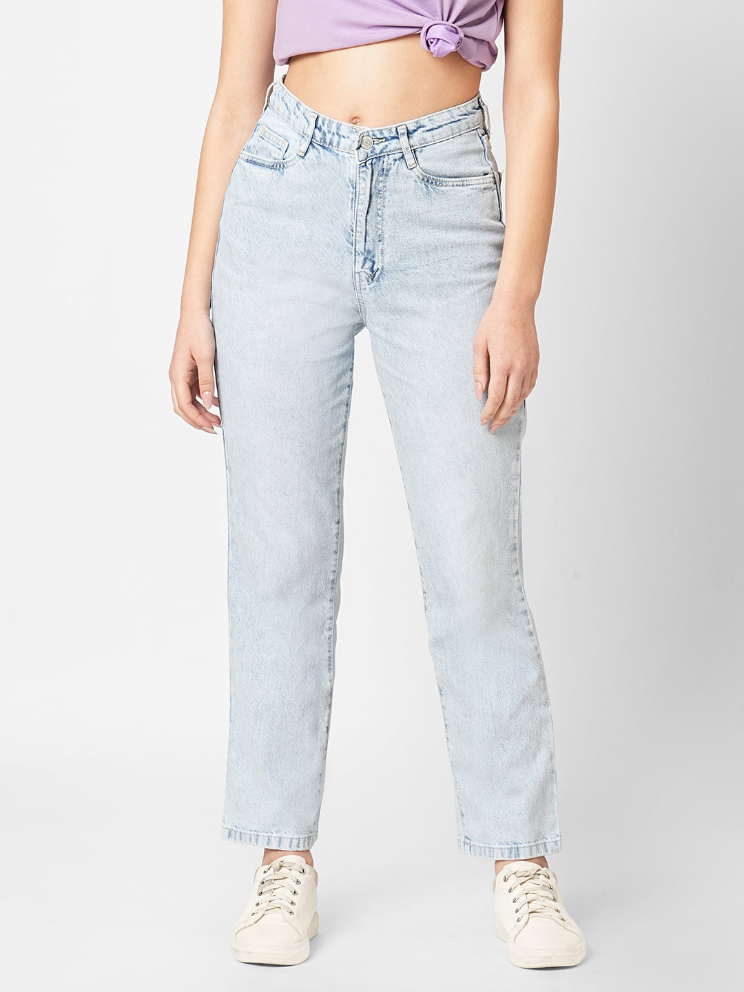 Women High-Rise Slim Straight Fit Jeans