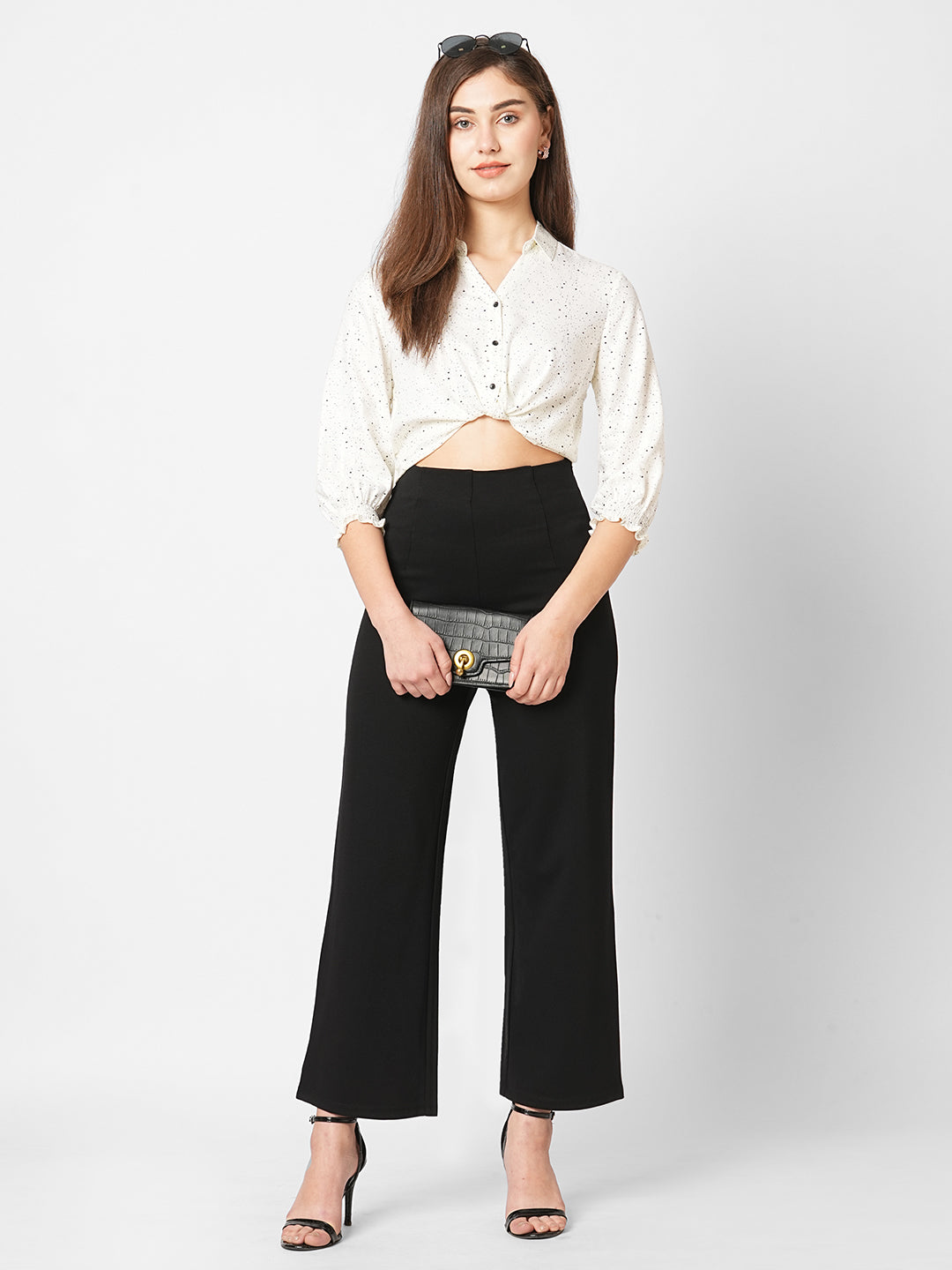 Women Black High-Rise Skinny Treggings
