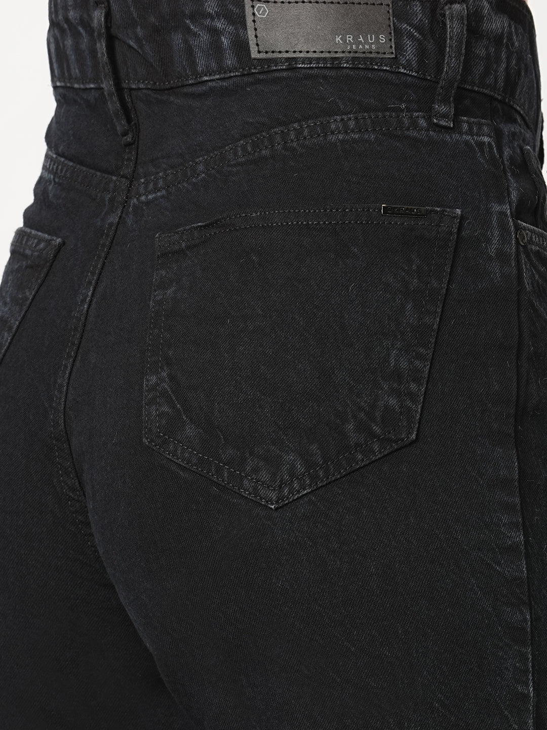 Women Charcoal Black Wide Leg Jeans