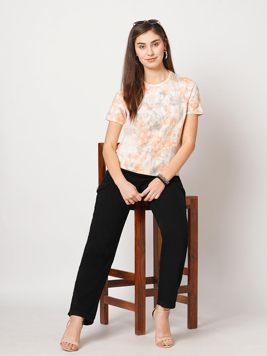 Women Tie & Dye Slim T-Shirt