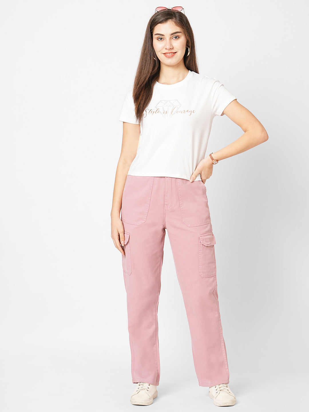 Women Dusty Pink Cargo