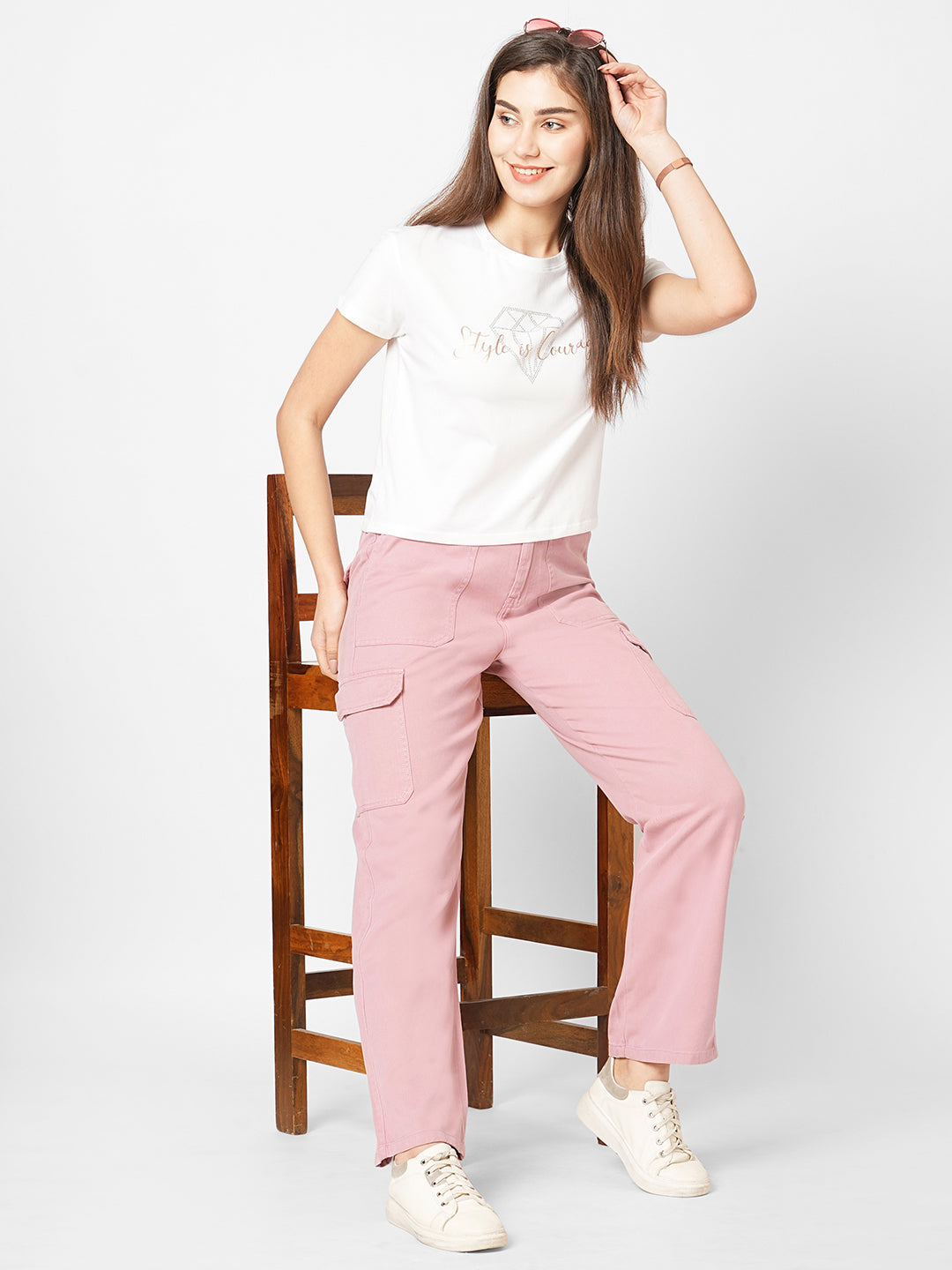 Women Dusty Pink Cargo