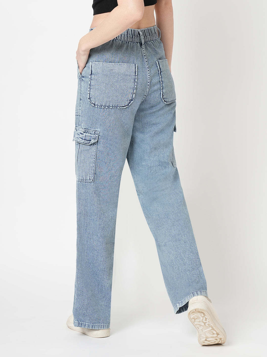 Women Light Blue Cargo