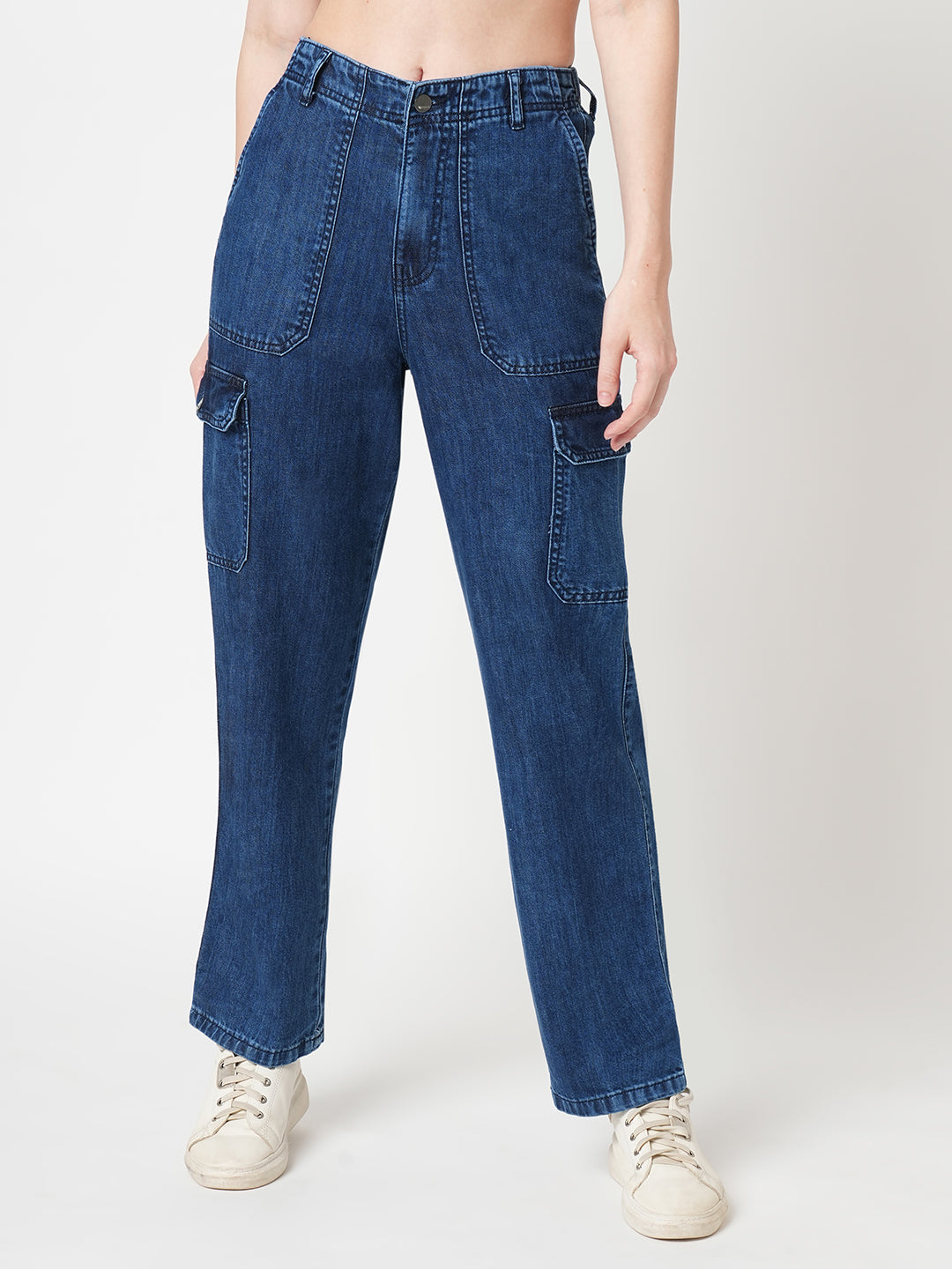 Women Dark Blue Cargo