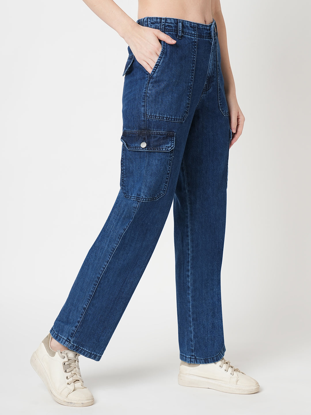 Women Dark Blue Cargo